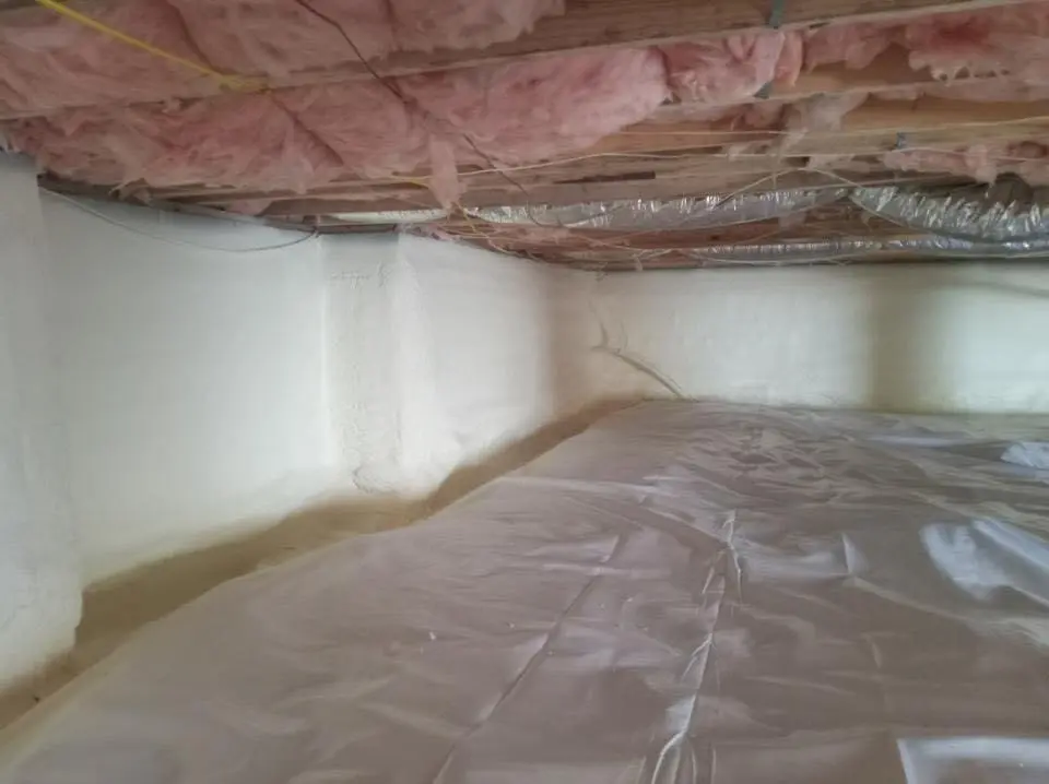 Crawl space encapsulation with closed-cell spray foam for Flat Roof Repair in West Caldwell